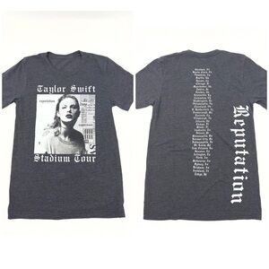 Taylor Swift Reputation Stadium Tour Concert Tee Shirt Size Small Gray 2018